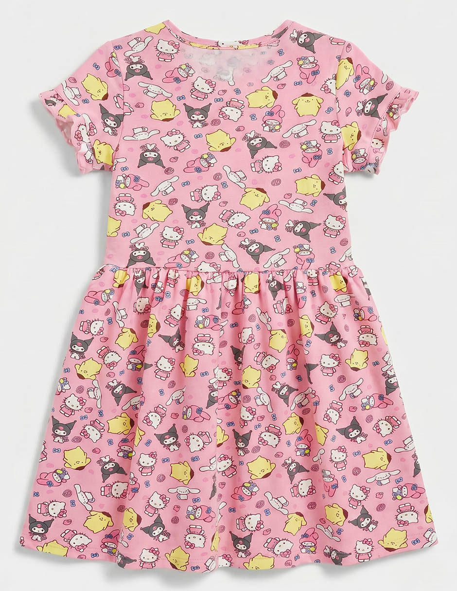 Vestido manga corta para niña 3