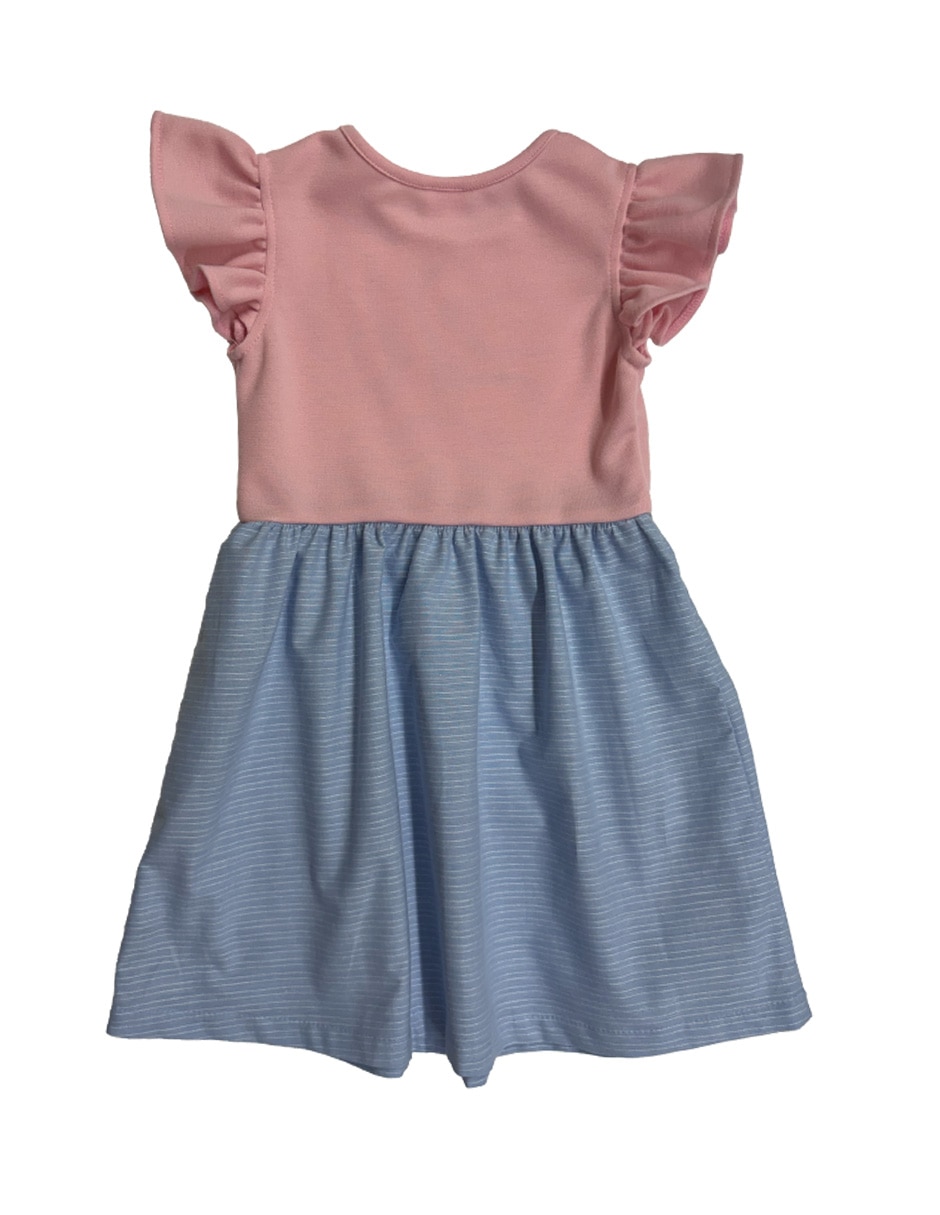 Vestido casual manga volantes para niña 2