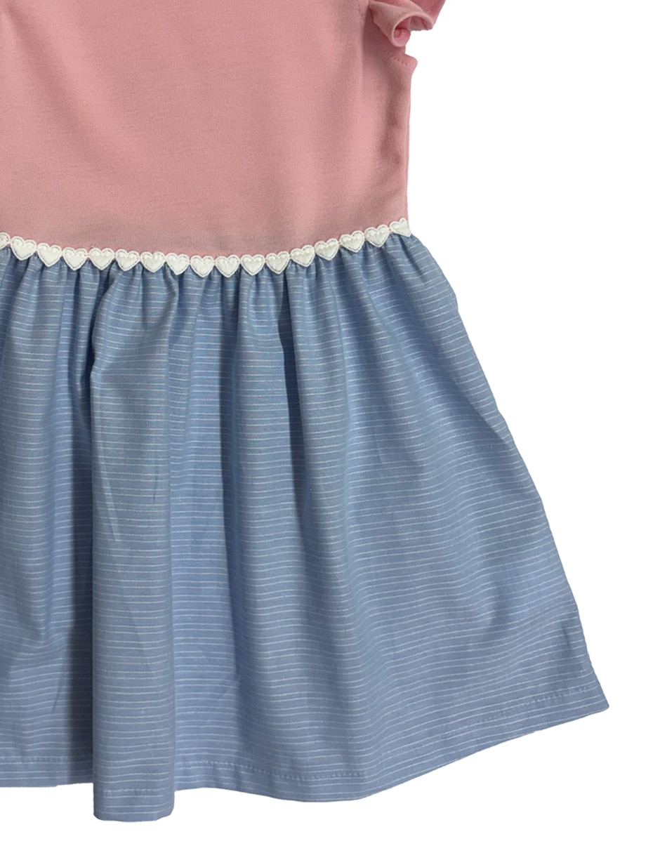Vestido casual manga volantes para niña 3