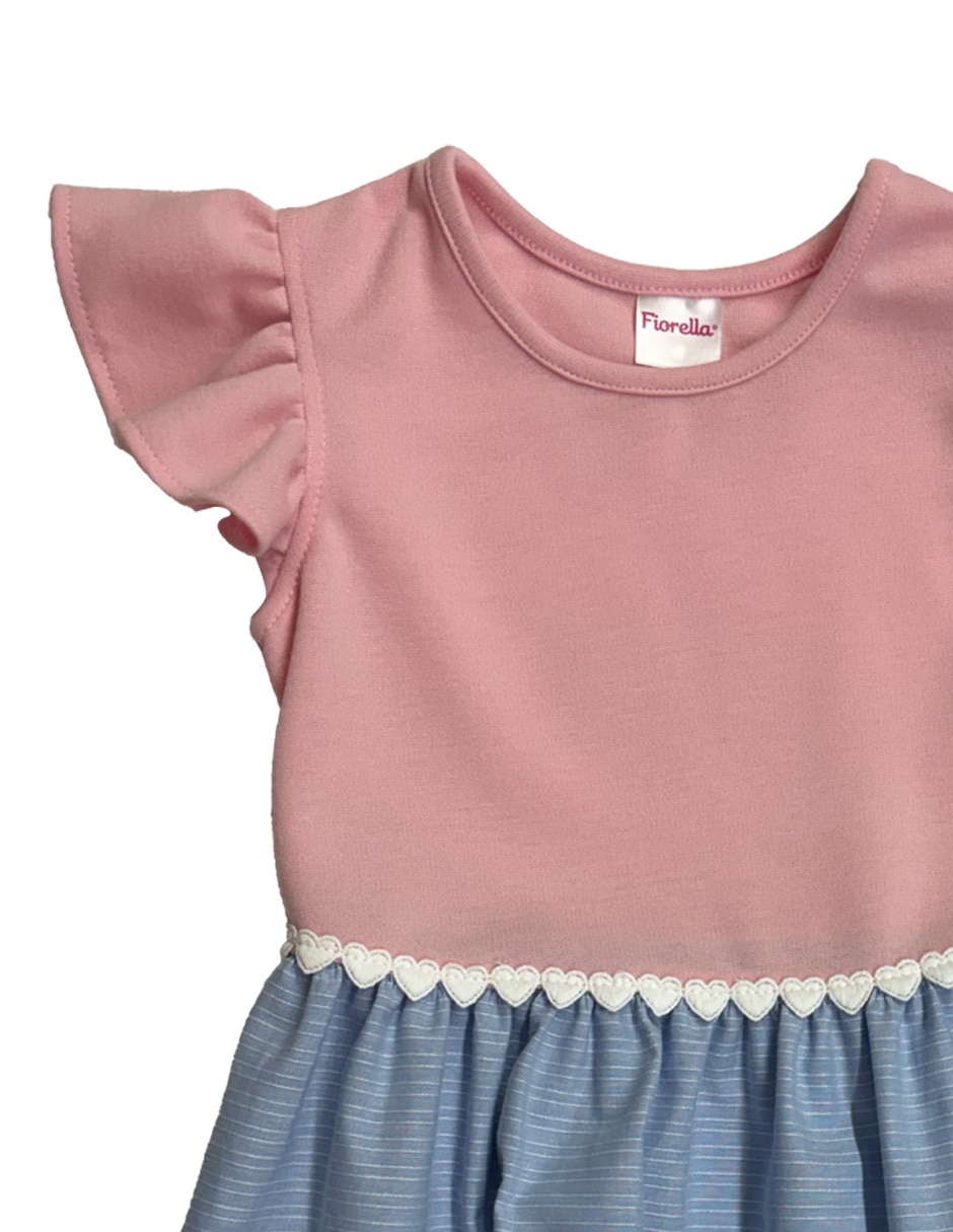 Vestido casual manga volantes para niña 4