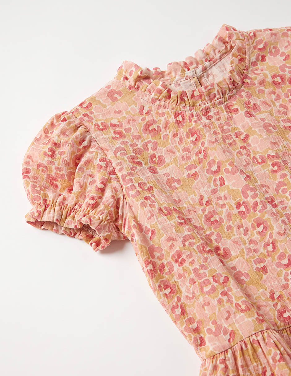 Vestido manga globo para mujer 4