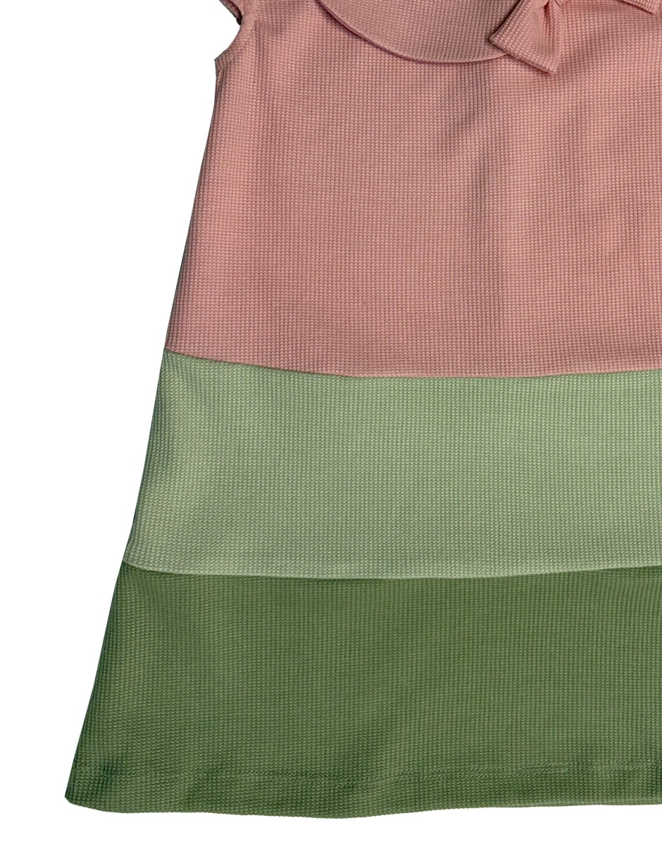 Vestido manga cap para niña 4