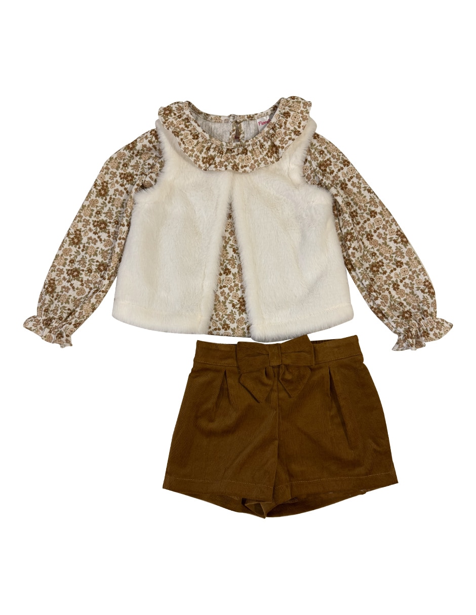 Conjunto short casual para niña Conjunto short casual para niña