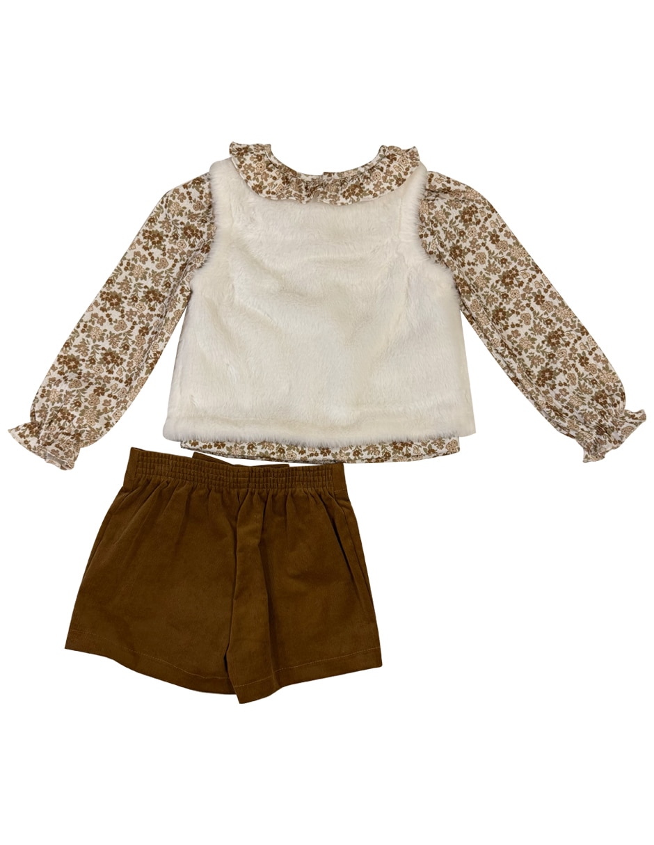 Conjunto short casual para niña 3