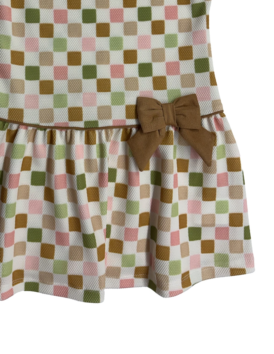 Vestido manga cap para niña 3