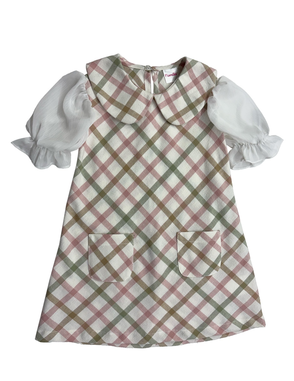 Vestido manga globo para niña Vestido manga globo para niña