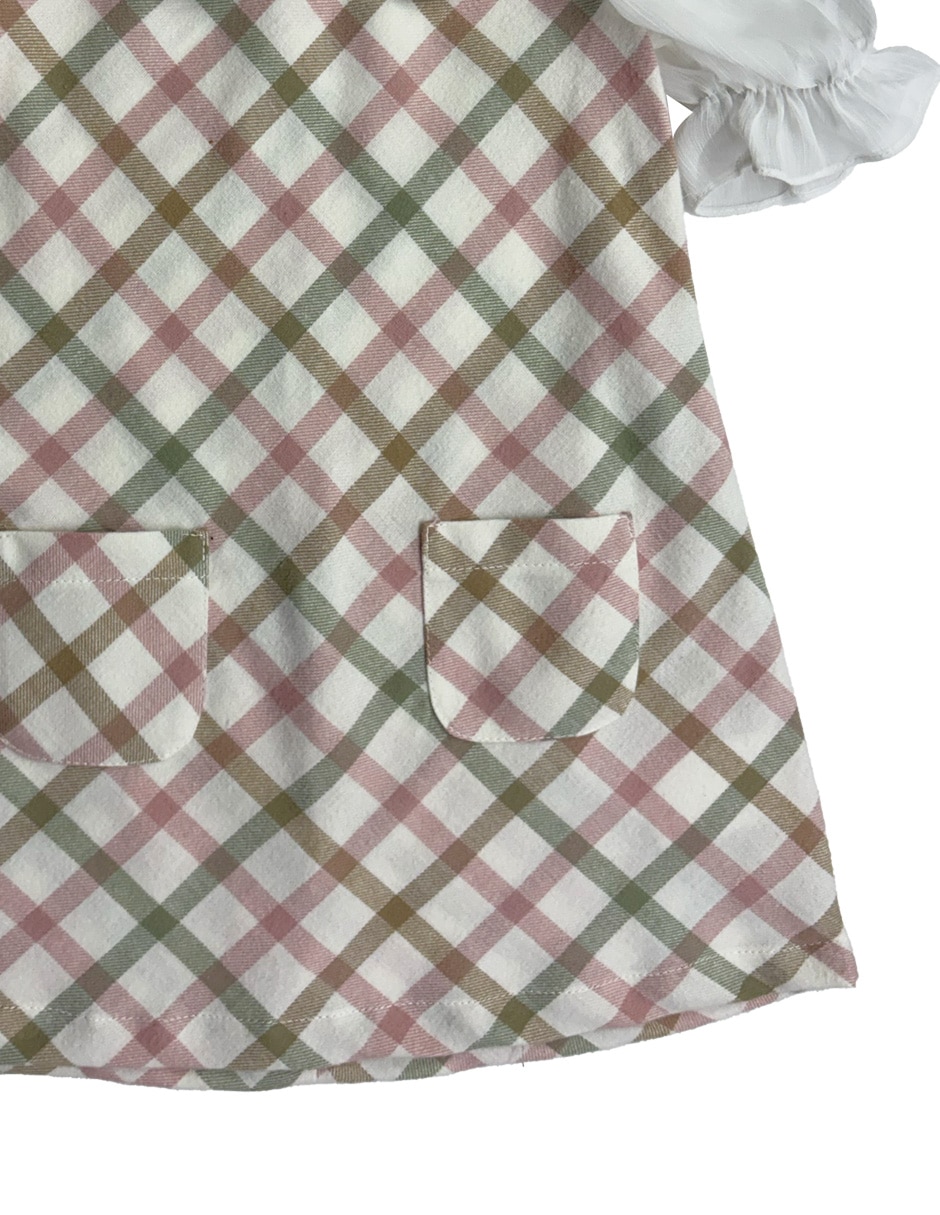 Vestido manga globo para niña 3