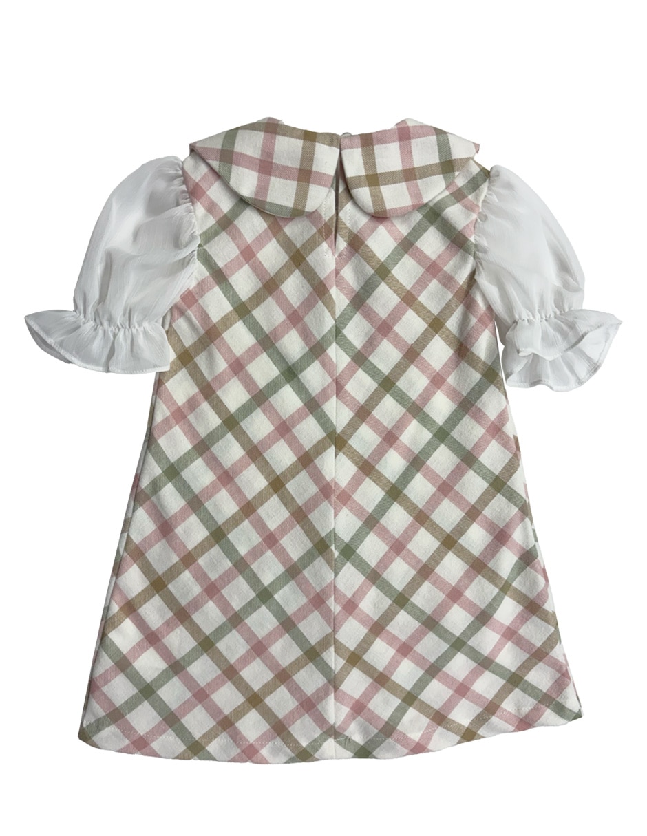 Vestido manga globo para niña 4