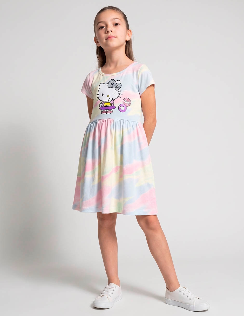 Vestido Casual manga corta para niña Vestido Casual manga corta para niña