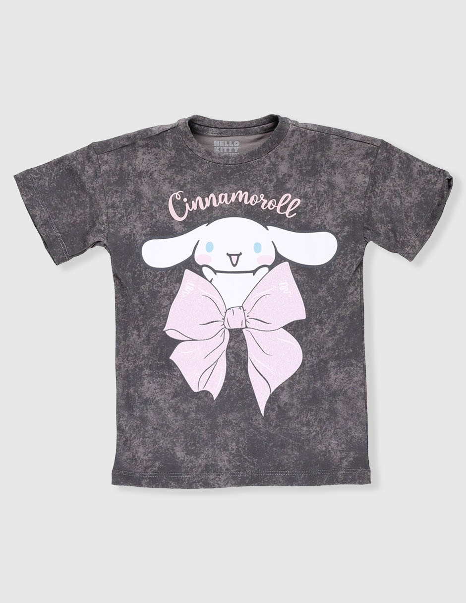 Playera cinnamoroll hello kitty manga corta para niña 2