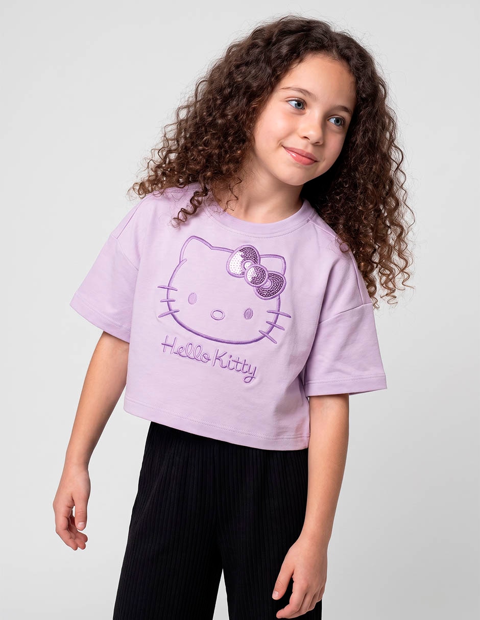 Playera manga corta para niña