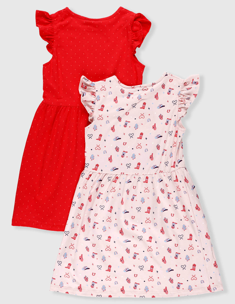 Set vestido manga volantes para niña 3