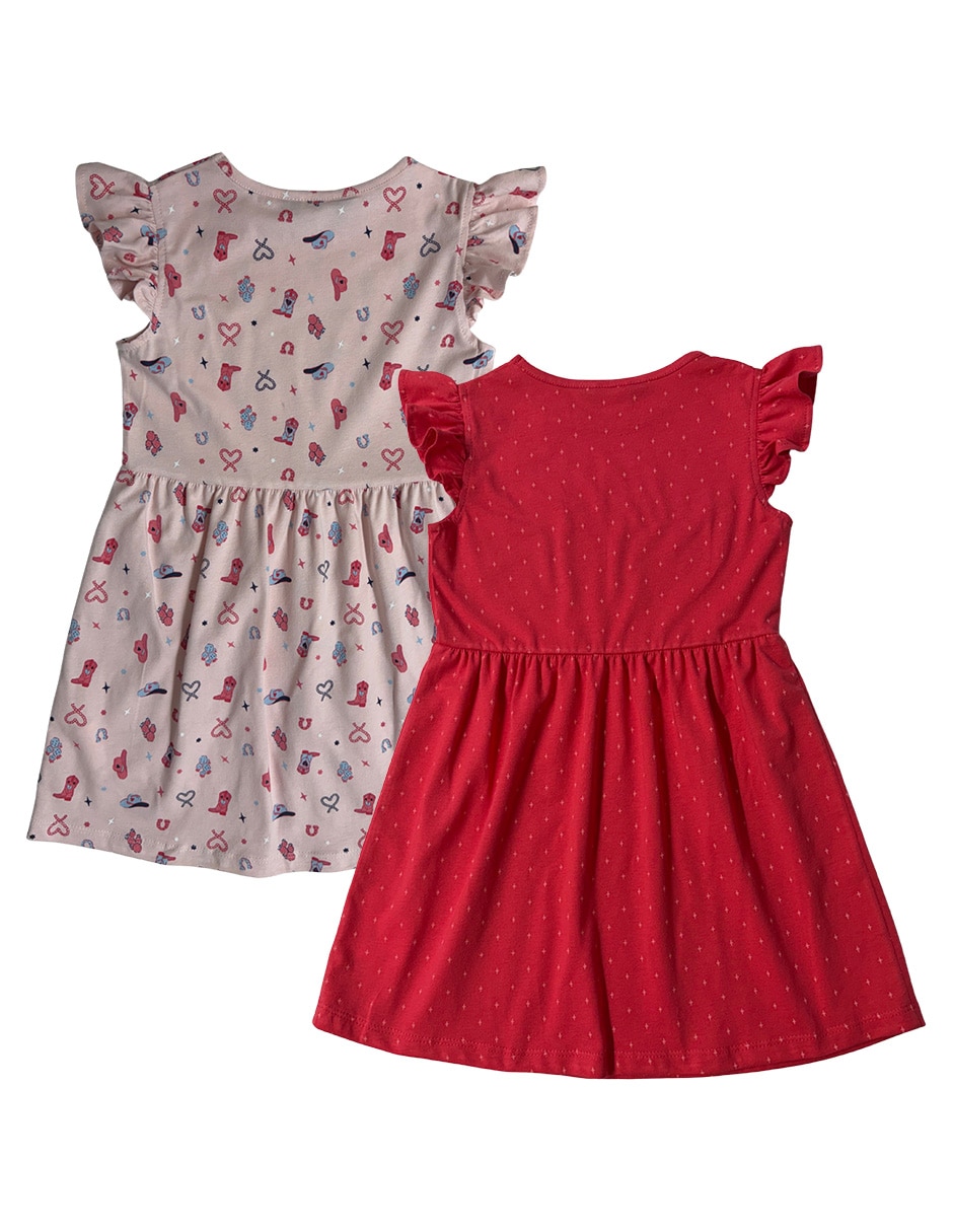 Set vestido manga volantes para niña 7