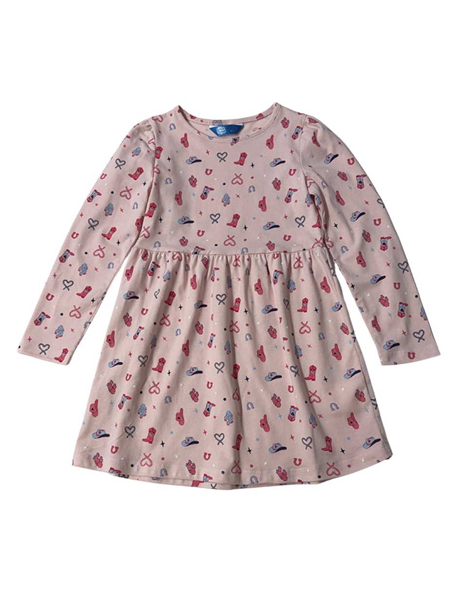 Set vestido manga larga para niña 4