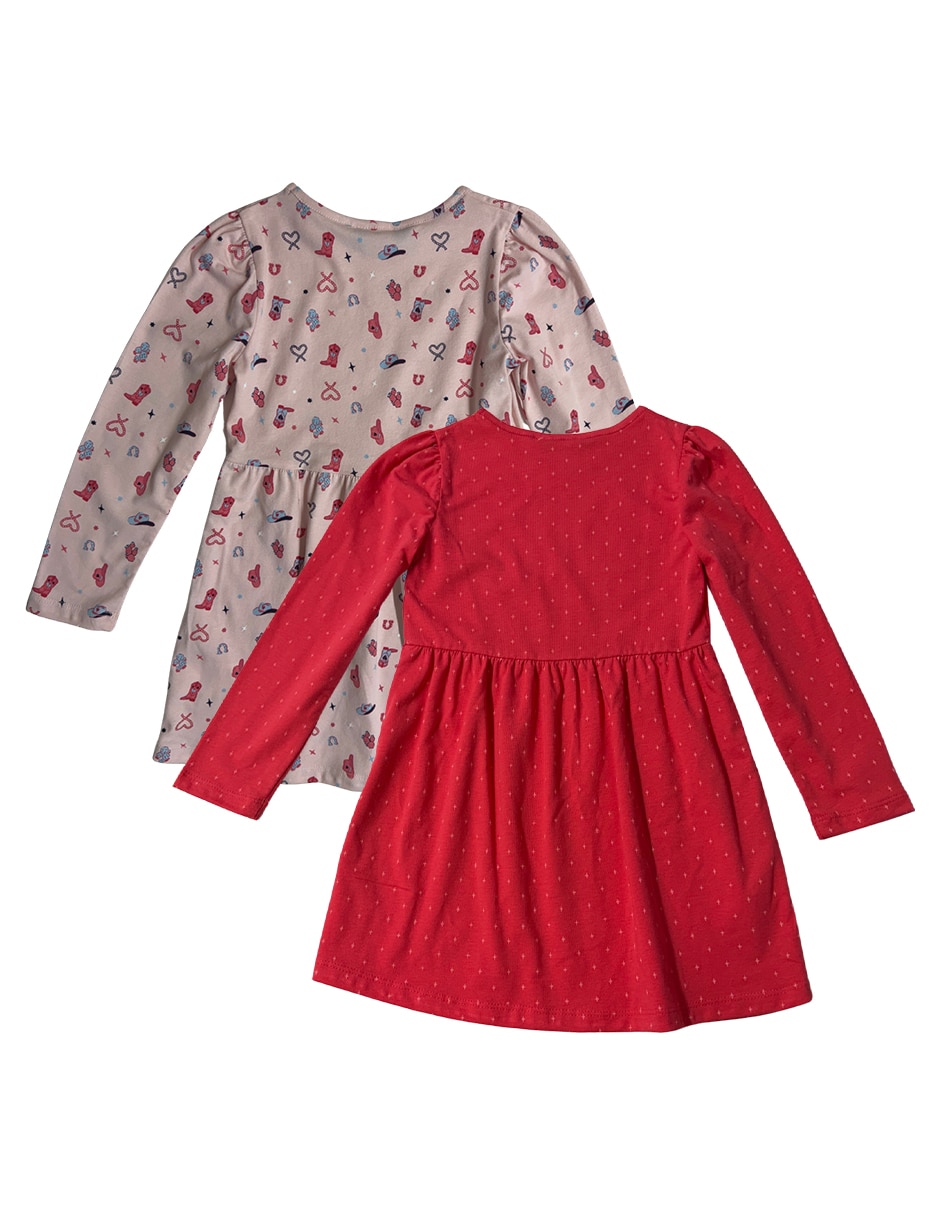Set vestido manga larga para niña 6