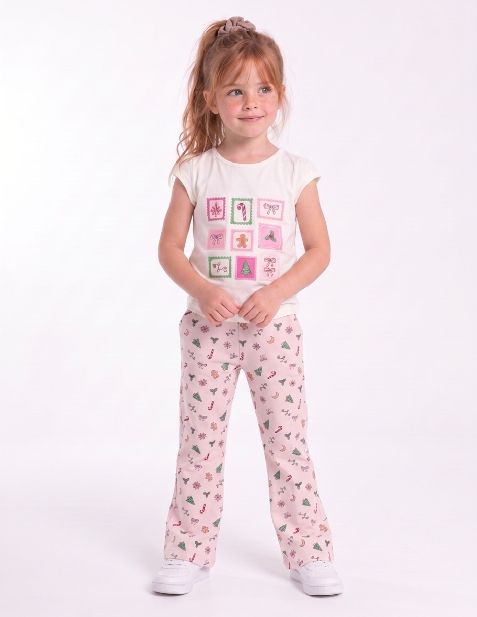 Conjunto legging de algodón para niña