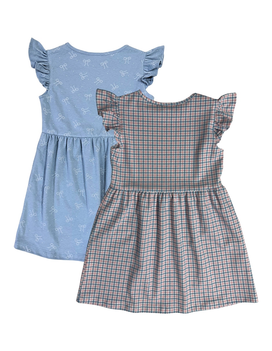 Set vestido manga volantes para niña 3