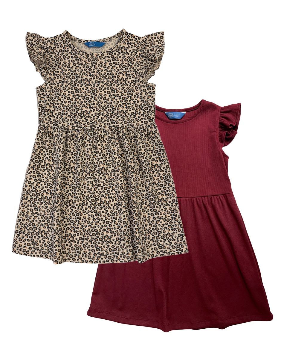 Set vestido manga volantes para niña Set vestido manga volantes para niña