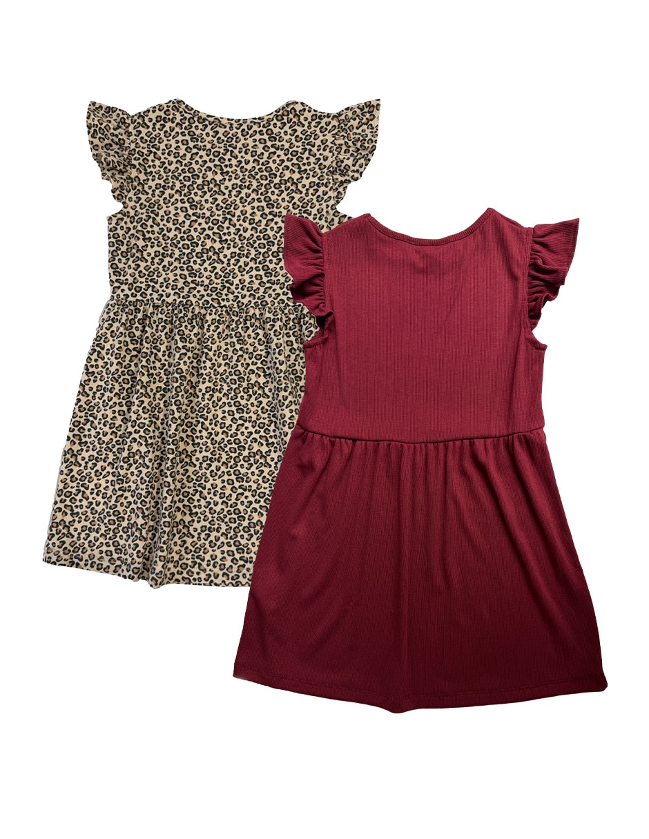 Set vestido manga volantes para niña 3