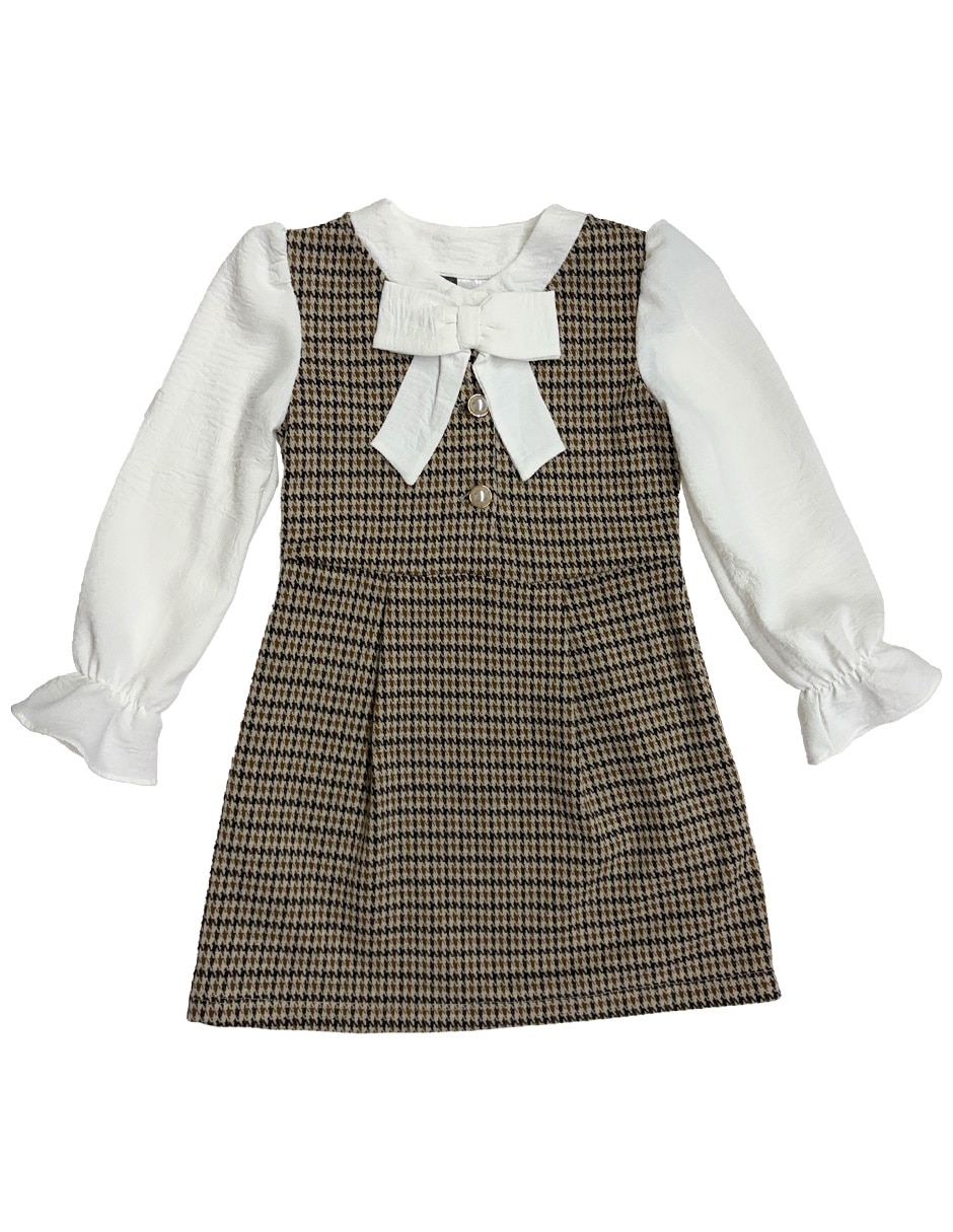 Vestido manga larga para niña