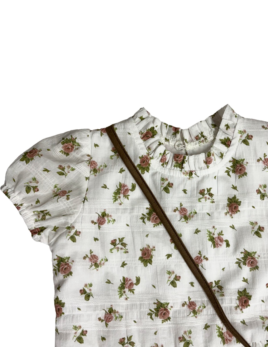 Vestido manga corta para niña 4
