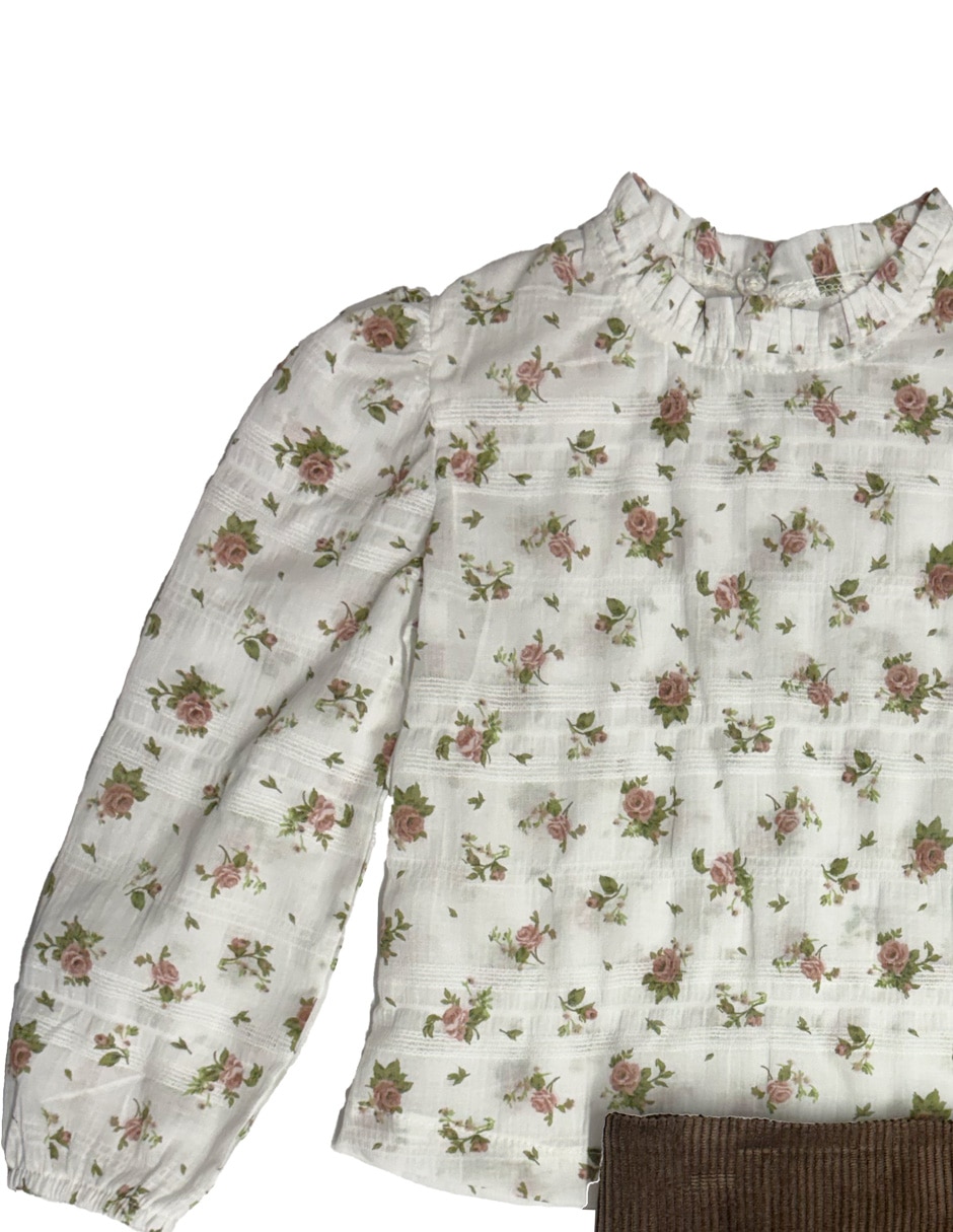 Conjunto falda casual de algodón para niña 4