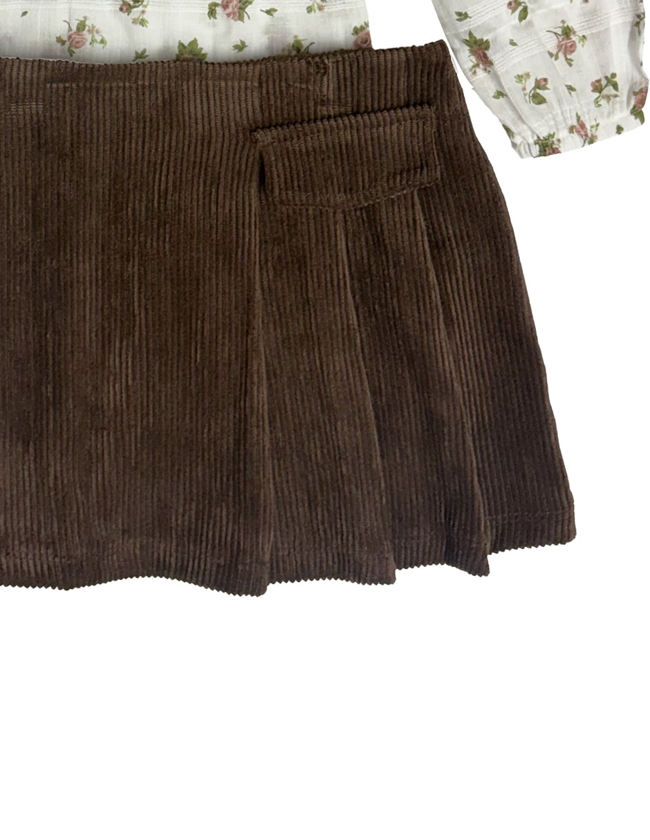 Conjunto falda casual de algodón para niña 2