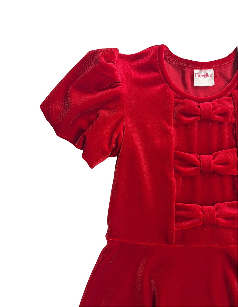 Vestido manga globo para niña 3