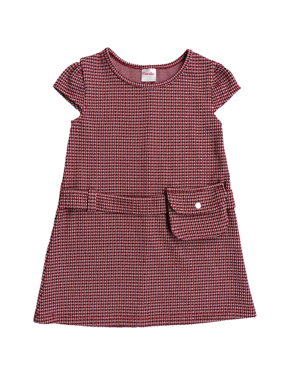 Vestido manga cap para niña