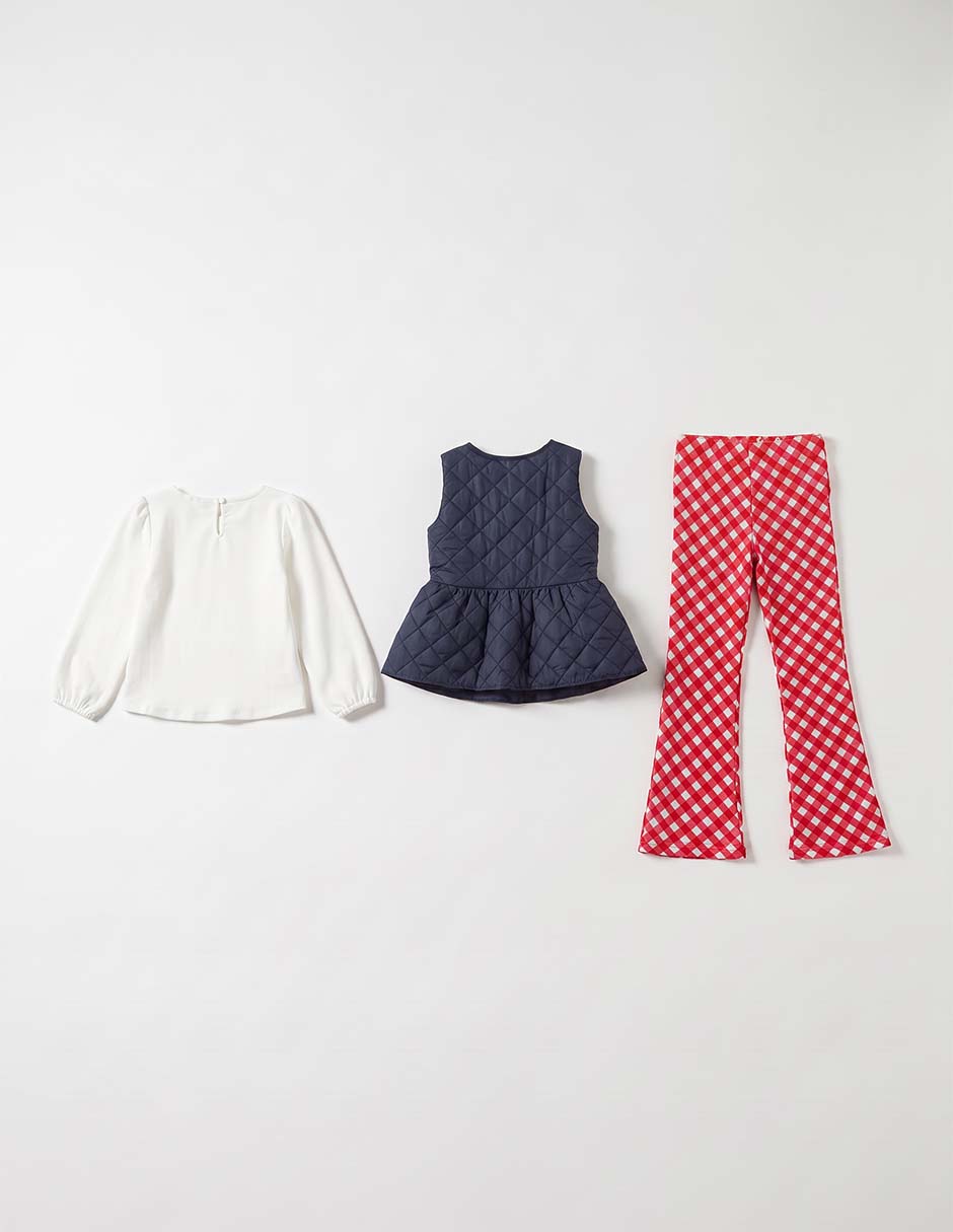 Conjunto casual de algodón para niña 3