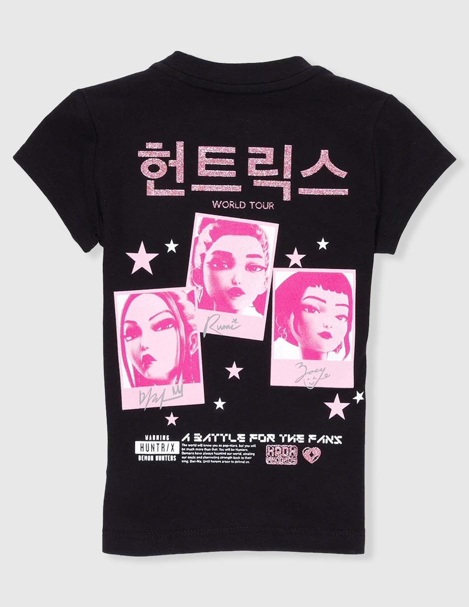 Playera manga corta cuello redondo Netflix para niña