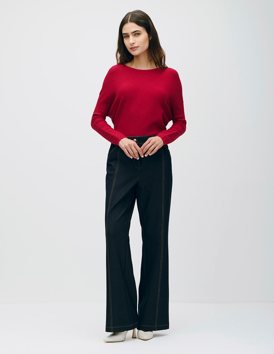 Suéter cuello redondo para mujer 4