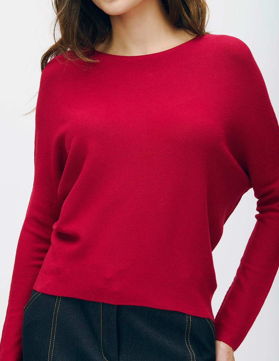 Suéter cuello redondo para mujer 2