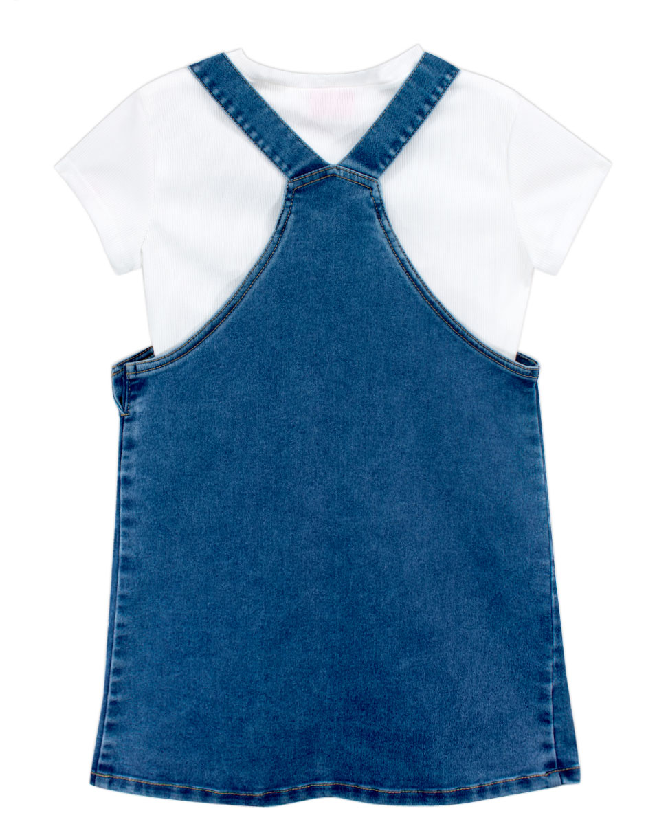 Conjunto jumper casual julio 1 irma de mezclilla para niña 2