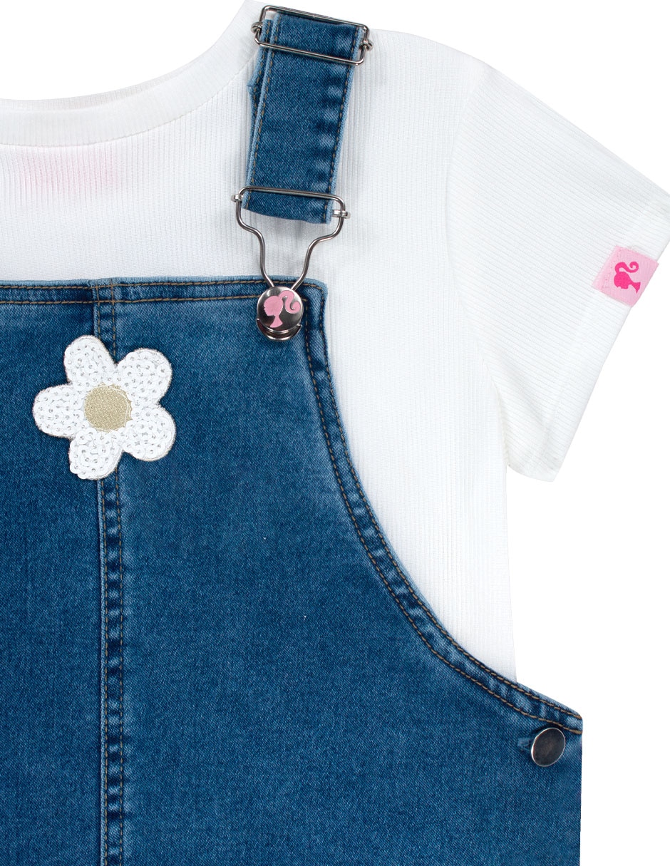 Conjunto jumper casual julio 1 irma de mezclilla para niña 4