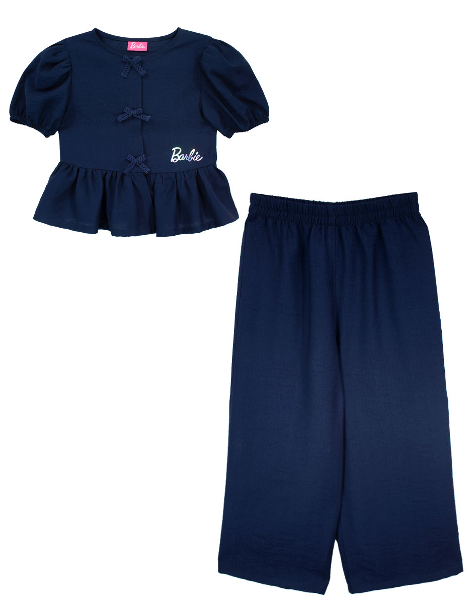 Conjunto pantalón casual julio 2 isabela de viscosa para niña Conjunto pantalón casual julio 2 isabela de viscosa para niña