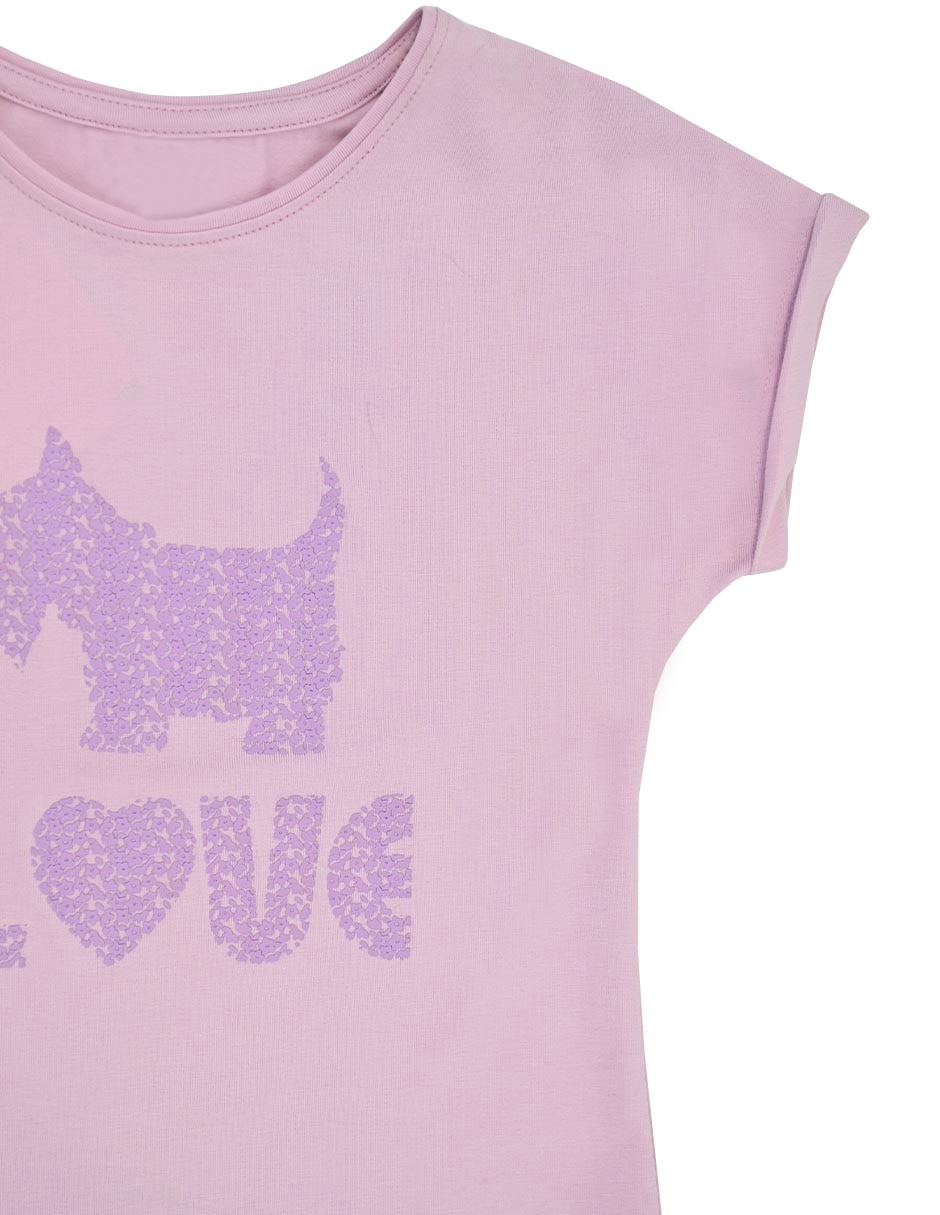 Playera Love manga corta para niña 4