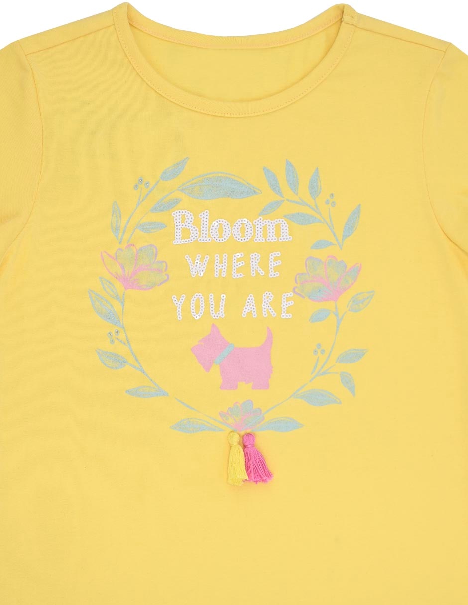 Playera ferrioni bloom manga corta para niña