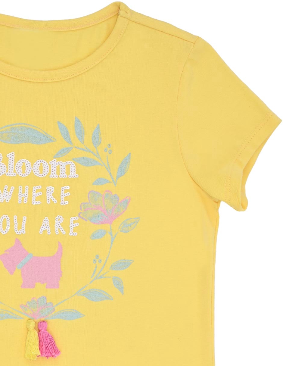 Playera ferrioni bloom manga corta para niña