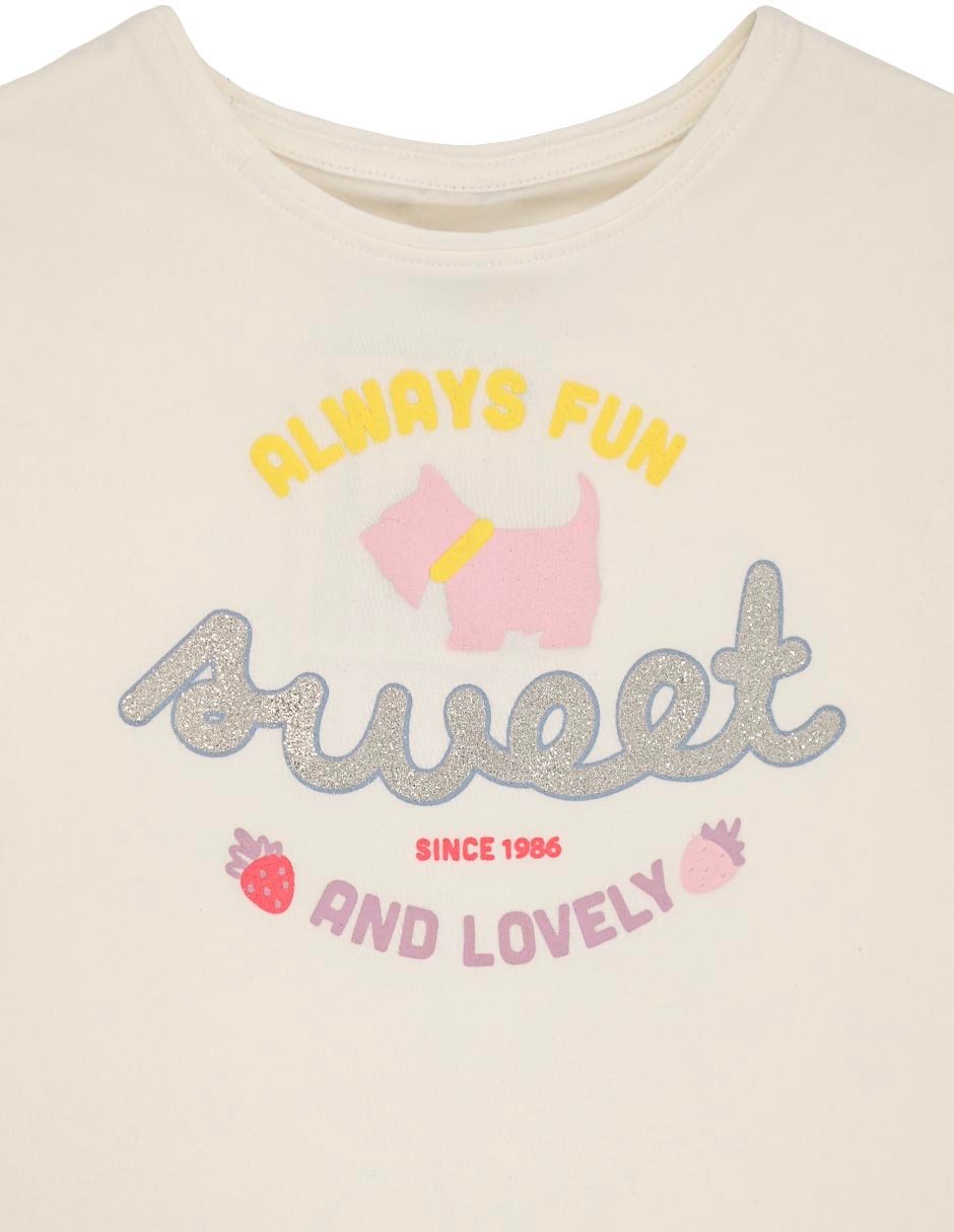Playera Sweet manga corta para niña 2