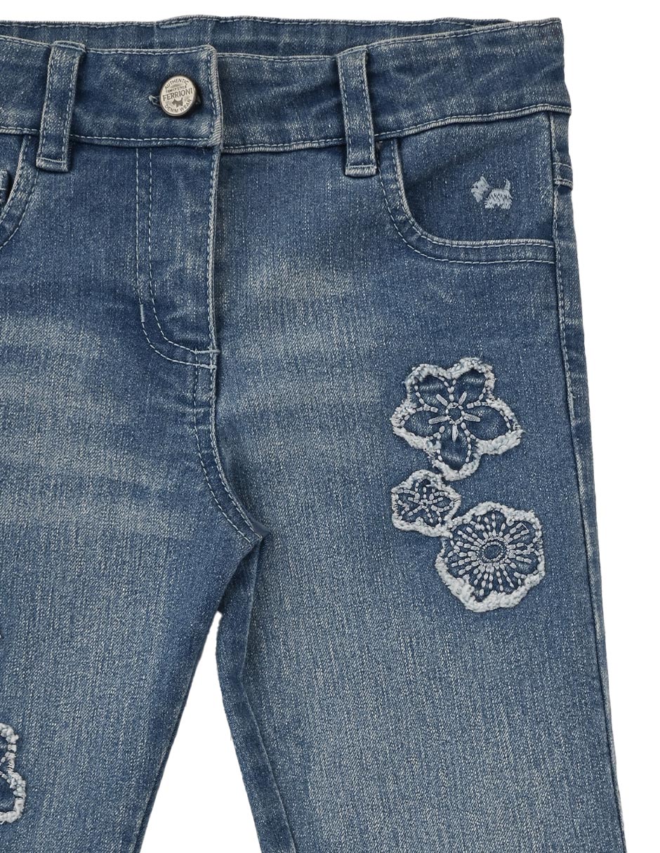 Jeans regular kristin lavado deslavado para niña 2