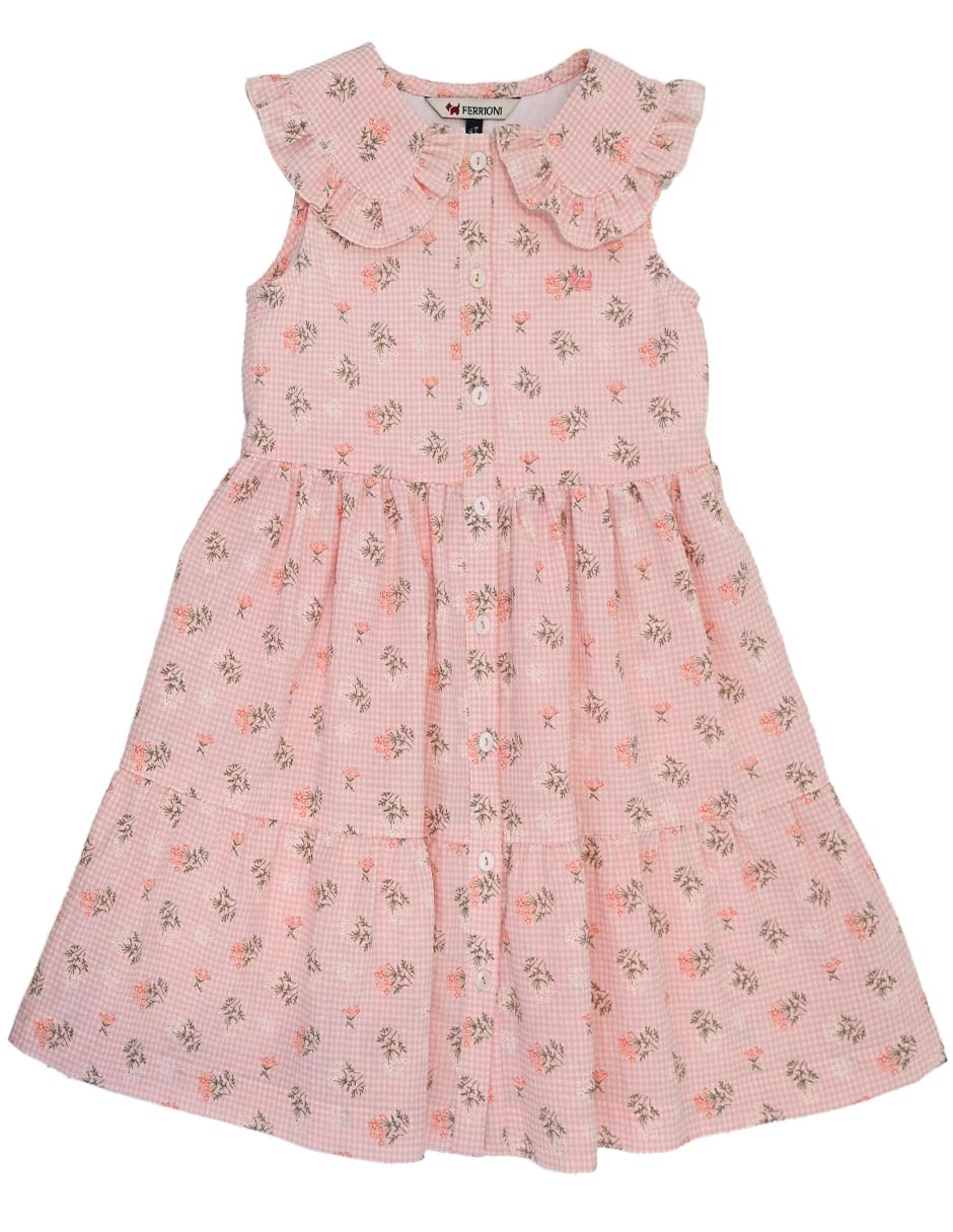 Vestido oranger manga regular para niña