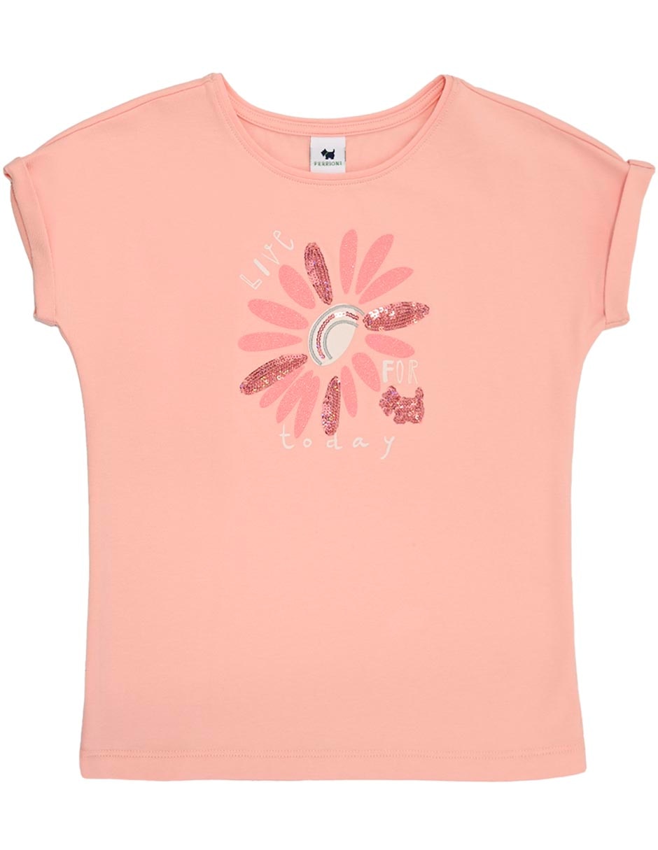 Playera Thania manga corta para niña