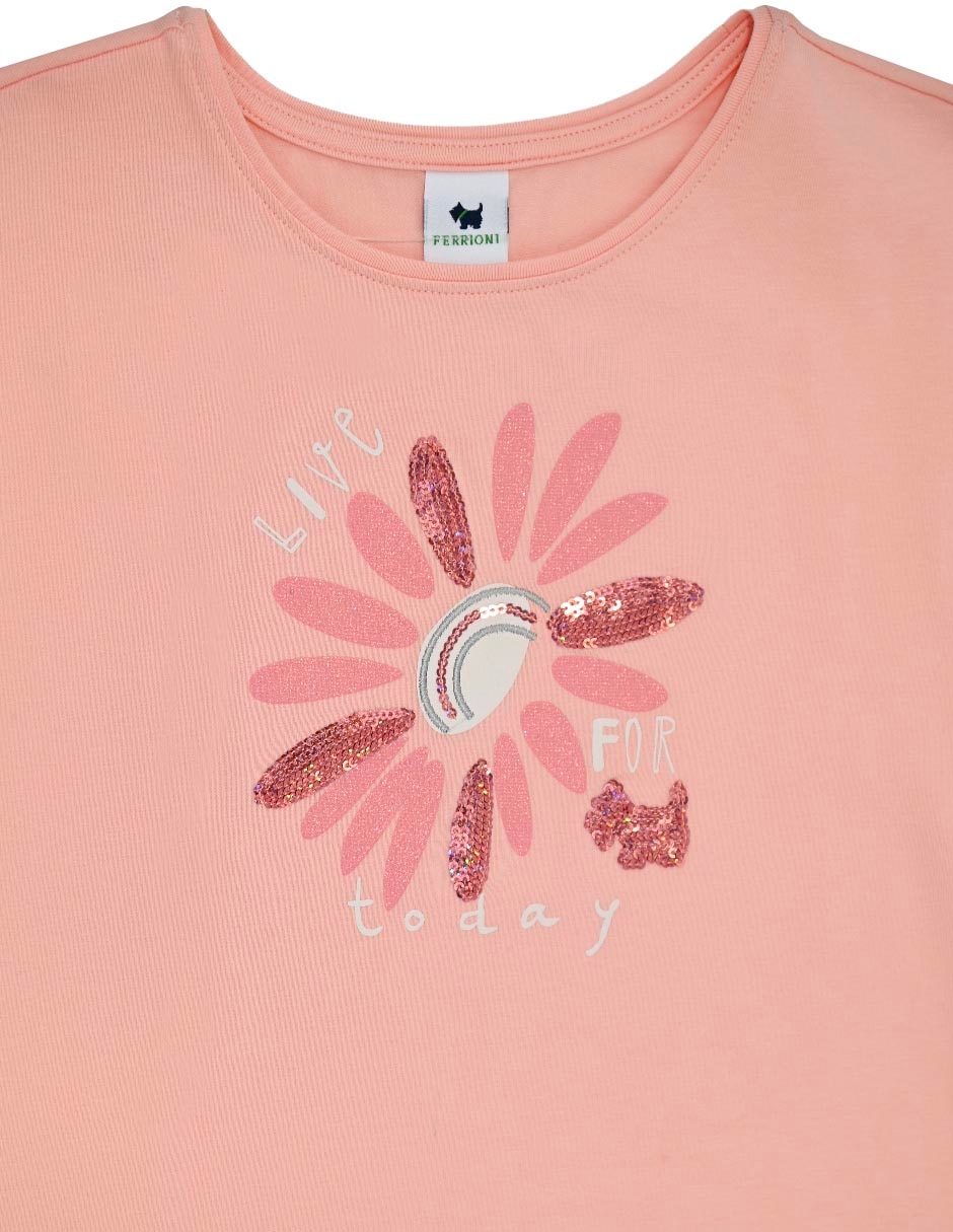 Playera Thania manga corta para niña 2