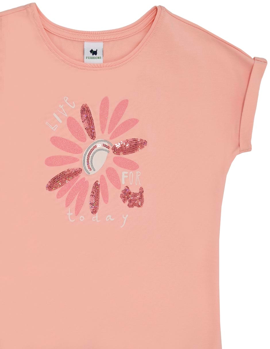 Playera Thania manga corta para niña 4