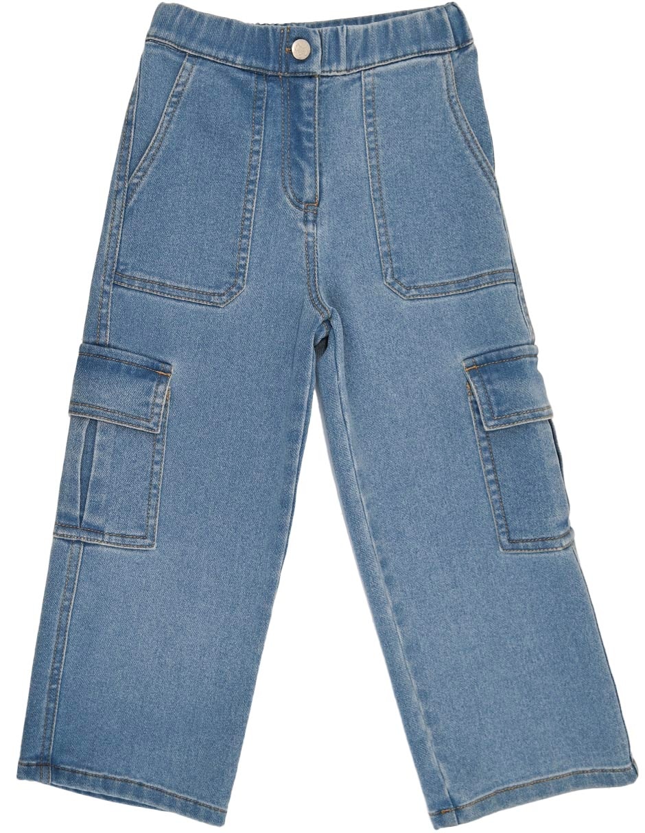 Jeans regular hassia lavado deslavado para niña Jeans regular hassia lavado deslavado para niña