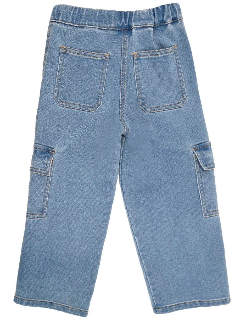 Jeans regular hassia lavado deslavado para niña 4
