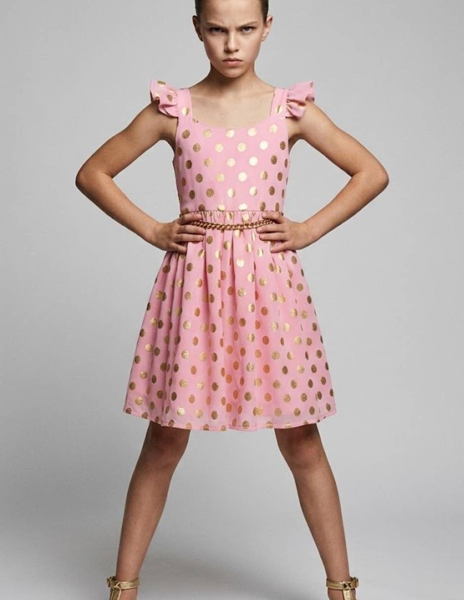 VESTIDO FORMAL SIN FAMILIA manga Sin manga para Infantil Niña