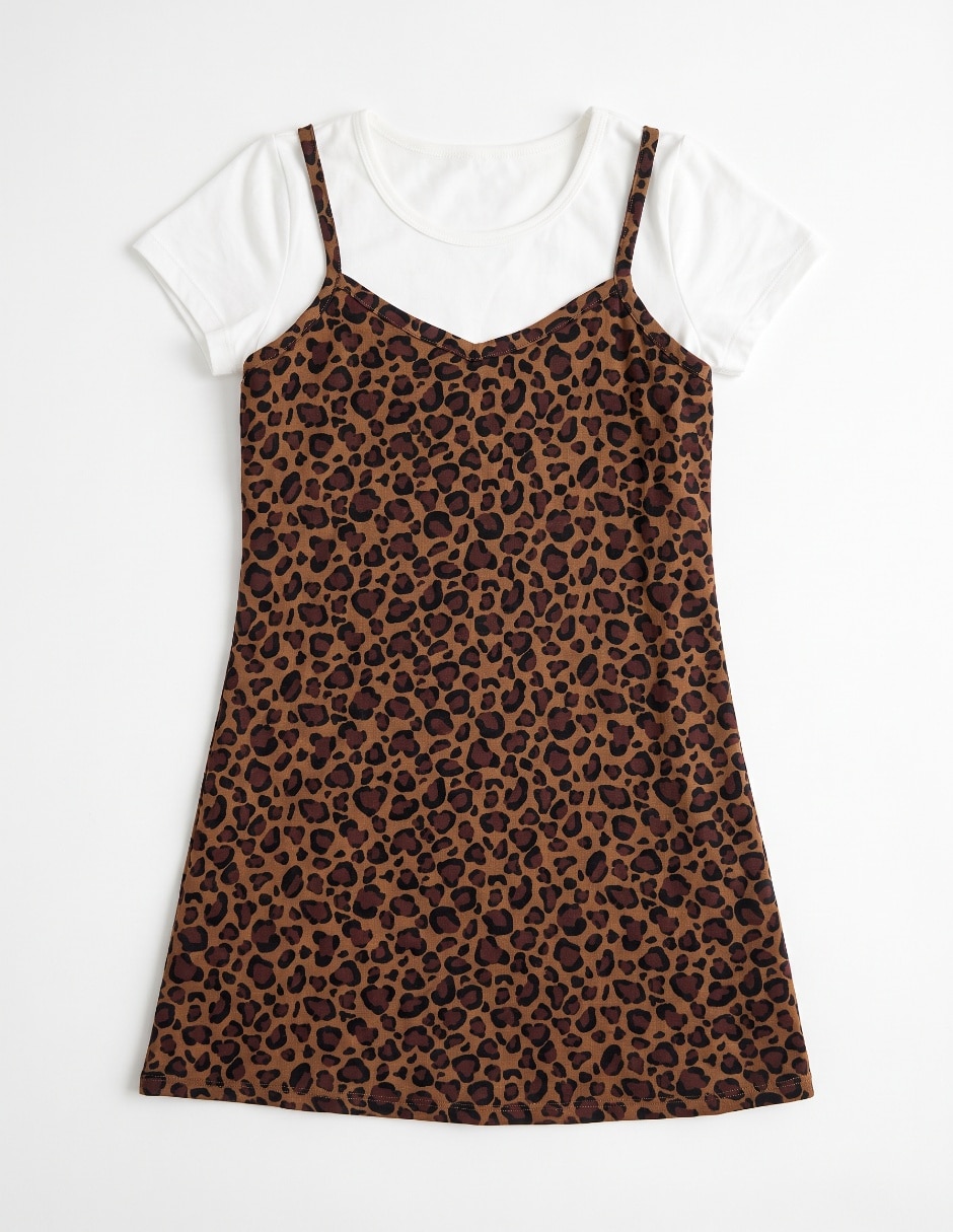 Vestido casual manga regular para niña