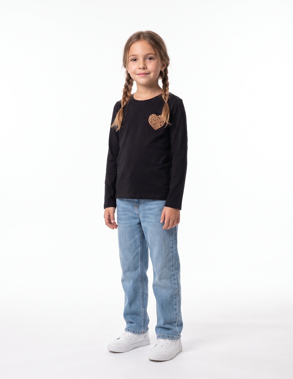 Playera manga larga para niña 1